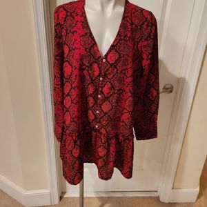 Capsule new with tags tunic  dress size 14 red and black